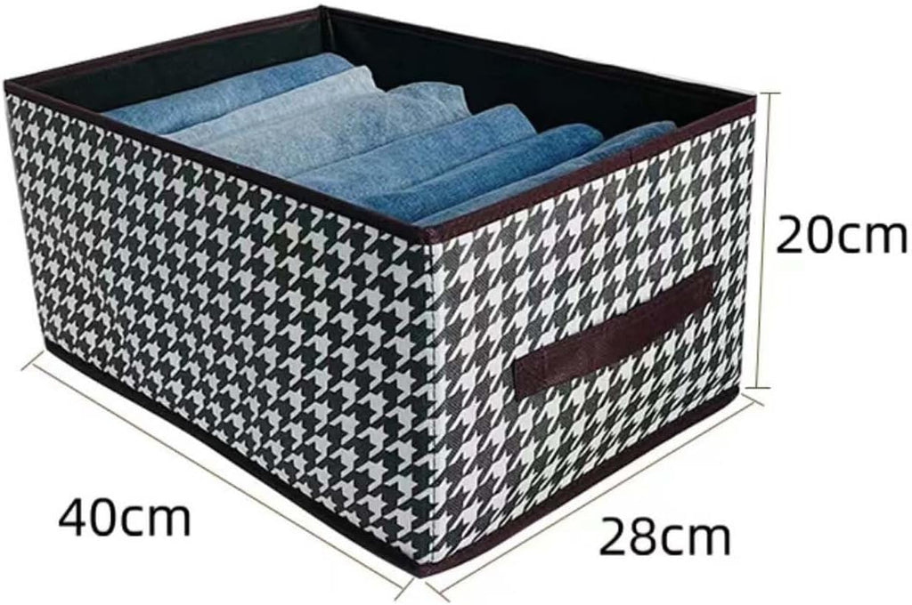 Foldable washable wadrobe Storage Box Folding Basket With Frame Clothing Organizer Drawer Cabinet Bin Containers For Wardrobe Bedroom Closet Home