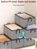 Foldable washable wadrobe Storage Box Folding Basket With Frame Clothing Organizer Drawer Cabinet Bin Containers For Wardrobe Bedroom Closet Home