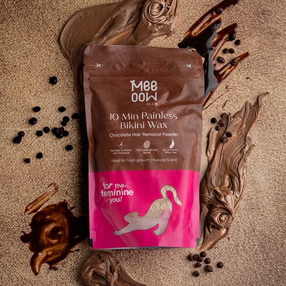 Mee Oow Original 10 Minute Painless Body Wax Powder – Natural Hair Removal Powder with Licorice Extract, Fuller’s Earth & Rice Powder – Instant Hair Removal for Women – Mogra Fragrance (100g)