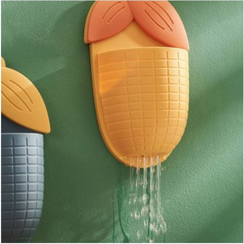 Wall Mounted Corn Shape Storage Box - Bathroom Storage Shelf - Wall Mounted Shelf Adhesive Hanger Organizer Remote Control Holder Home Decor